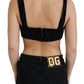 Dolce & Gabbana Elegant Black Cotton Blend Bustier Corset Top