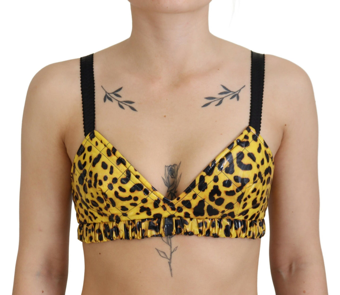 Dolce & Gabbana Chic Leopard Print Sleeveless Corset Top