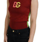 Dolce & Gabbana Elegant Silk Casual Top Red Green