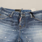 Dsquared² Chic Cropped Blue Denim - Elevate Your Casual Look