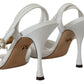 Dolce & Gabbana Devotion Embellished White Leather Stilettos