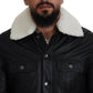 Dolce & Gabbana Elegant Black Leather Bomber Jacket