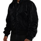 Dolce & Gabbana Elegant Black Bomber Hooded Jacket