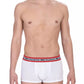 Bikkembergs White Cotton Men Underwear Trunk Pack