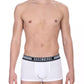 Bikkembergs White Cotton Men Underwear Trunk Pack