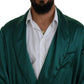 Dolce & Gabbana Elegant Silk Robe in Lush Green