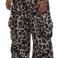 Dolce & Gabbana Multicolor Leopard Print Snow Pants