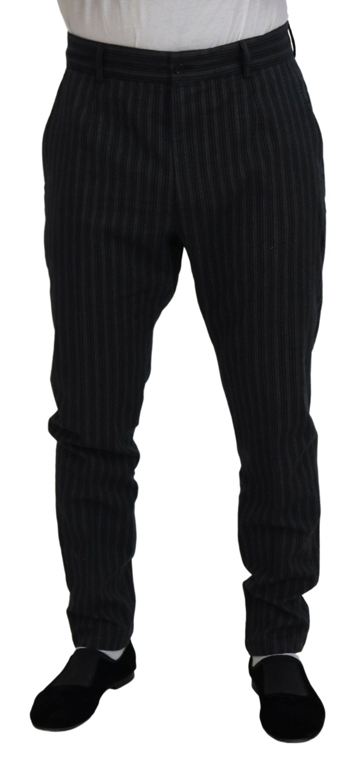 Dolce & Gabbana Elegant Striped Chino Dress Pants