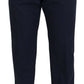 Dolce & Gabbana Elegant Dark Blue Chino Dress Pants