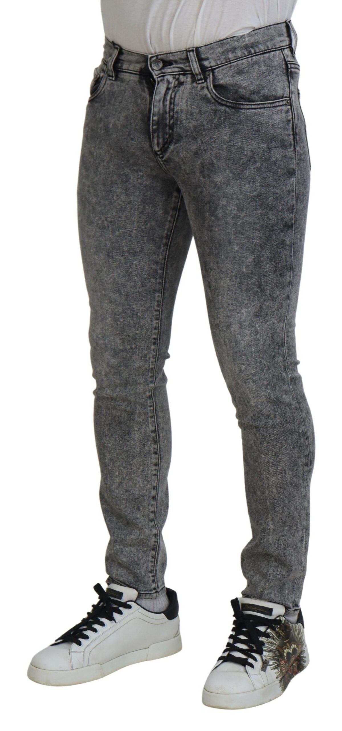 Dolce & Gabbana Elegant Grey Skinny Jeans