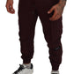 Dolce & Gabbana Elegant Burgundy Cotton Jogger Pants