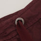 Dolce & Gabbana Elegant Burgundy Cotton Jogger Pants