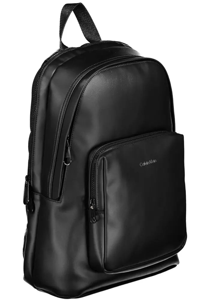 Calvin Klein Black Polyester Men Backpack