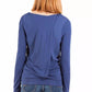 Gant Elegant Blue Viscose Long Sleeve Tee