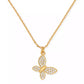 Lucky Charm Gold-Tone Pavé Crystal Butterfly Pendant Necklace, 16" + 3" extender