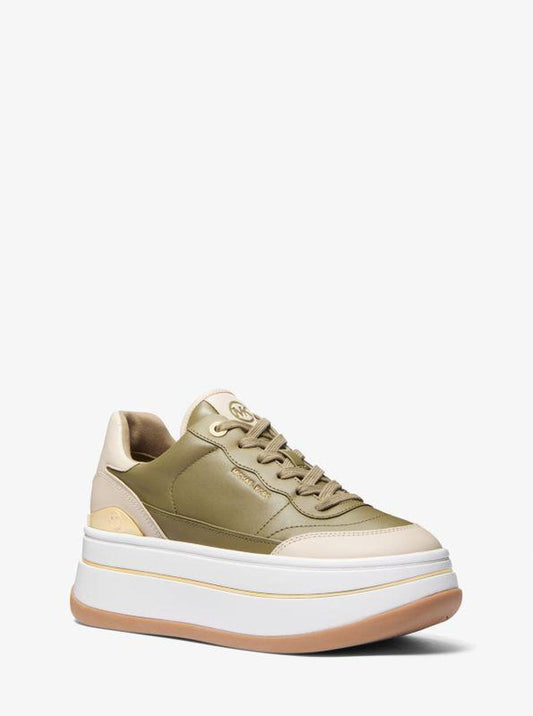 Hayes Two-Tone Leather Platform Sneaker