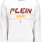 Plein Sport White Cotton Men Sweater