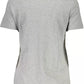 Guess Jeans Chic Gray Logo Tee with Delicate Embroidery