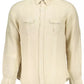 Gant Beige Linen Men Shirt