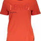 Guess Jeans Chic Pink Logo Tee with Wide Neckline