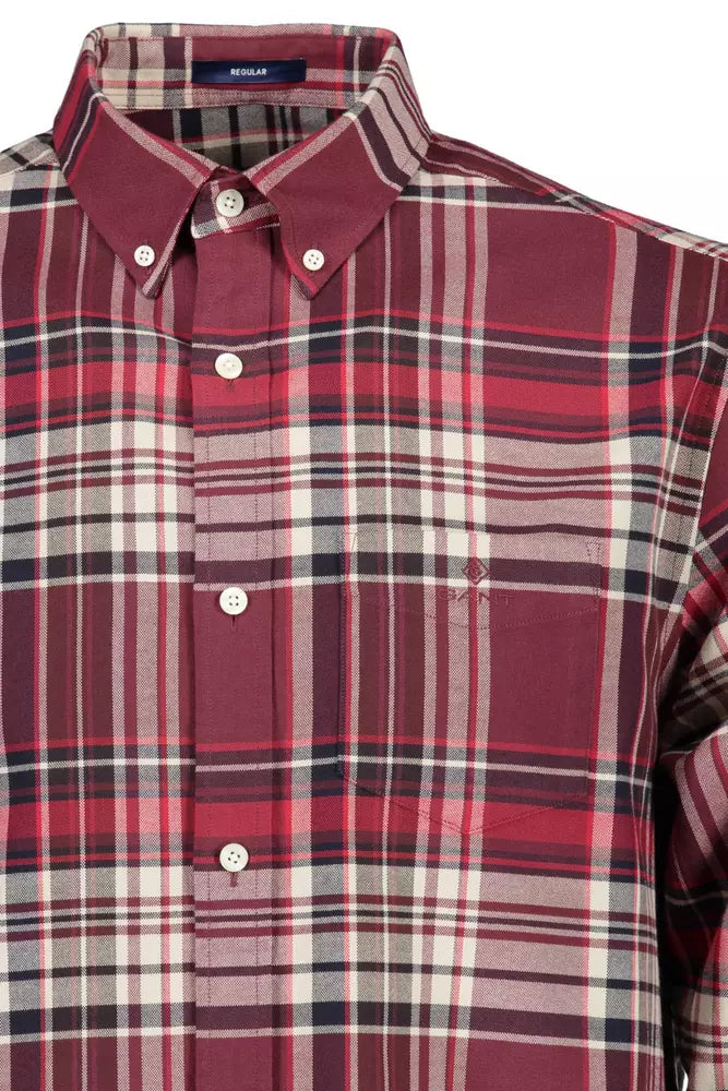 Gant Red Cotton Men Shirt