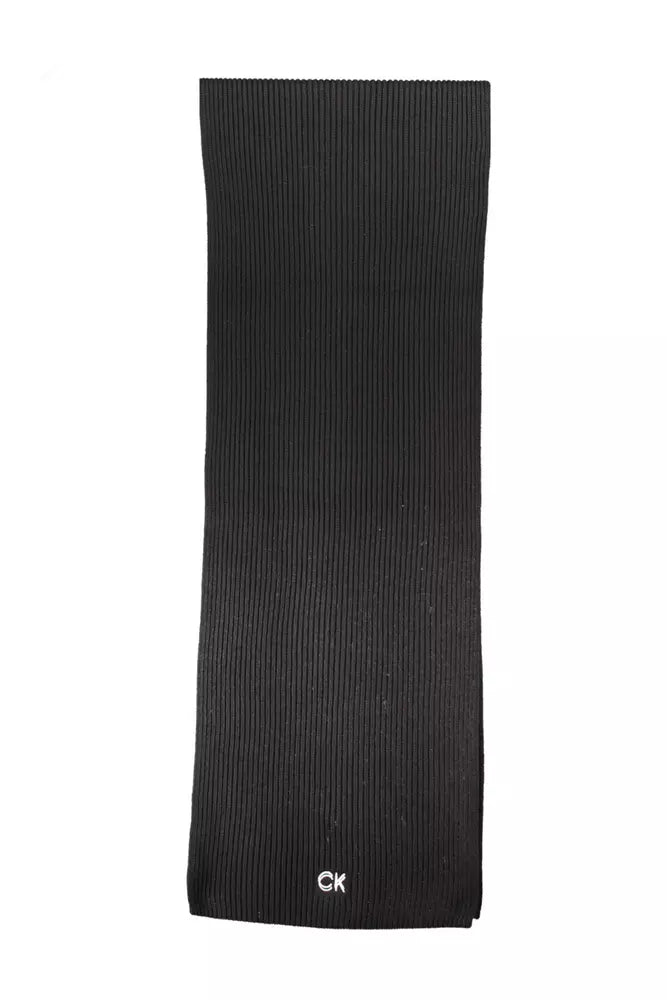 Calvin Klein Black Cotton Men Scarf