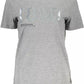 Guess Jeans Chic Gray Logo Tee with Wide Neckline