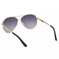 Guess Jeans Chic Teardrop Metal Frame Sunglasses