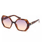 Guess Jeans Chic Hexagonal Brown Lens Sunglasses