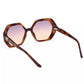 Guess Jeans Chic Hexagonal Brown Lens Sunglasses