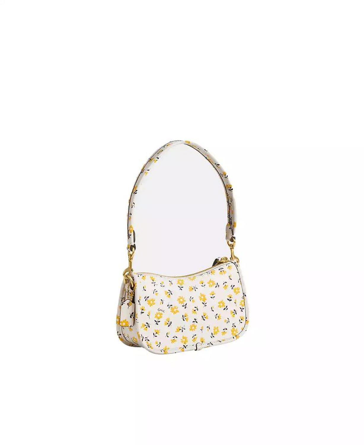 Swinger 20 Floral Print Leather Bag