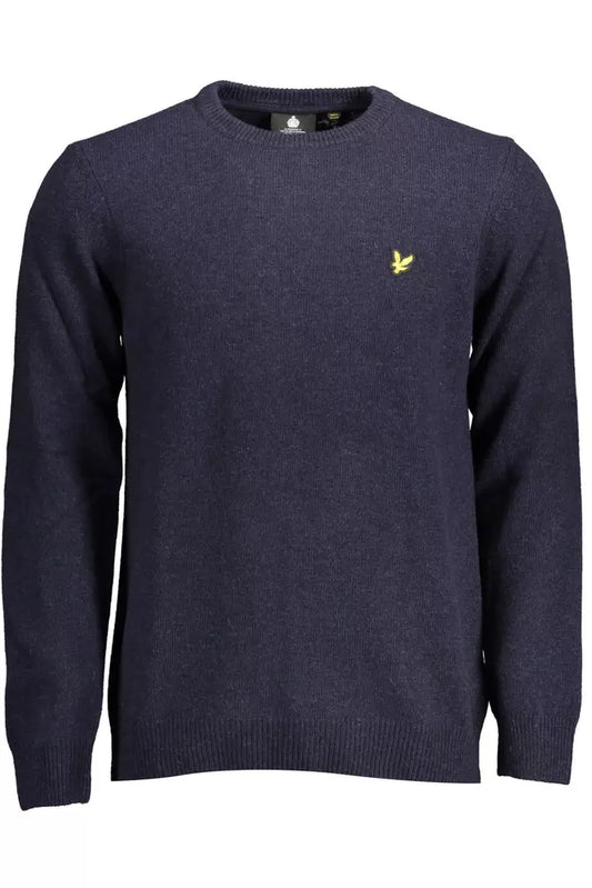 Lyle & Scott Blue Wool Men Sweater