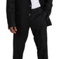 Dolce & Gabbana Elegant Black Virgin Wool Martini Suit