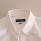 Dolce & Gabbana Elegant White Cotton Martini Dress Shirt