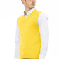 Alpha Studio Yellow Viscose Men Vest