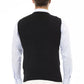 Alpha Studio Black Viscose Men Vest