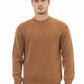 Alpha Studio Beige Alpaca Men Sweater