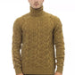 Alpha Studio Brown Wool Men Sweater