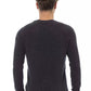 Alpha Studio Black Wool Men Sweater