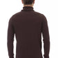 Alpha Studio Brown Merino Wool Men Sweater