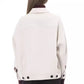 Alpha Studio Elegant White Wool Blazer Jacket