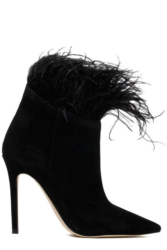 Michael Michael Kors Whitby Feather Trim Ankle Boots