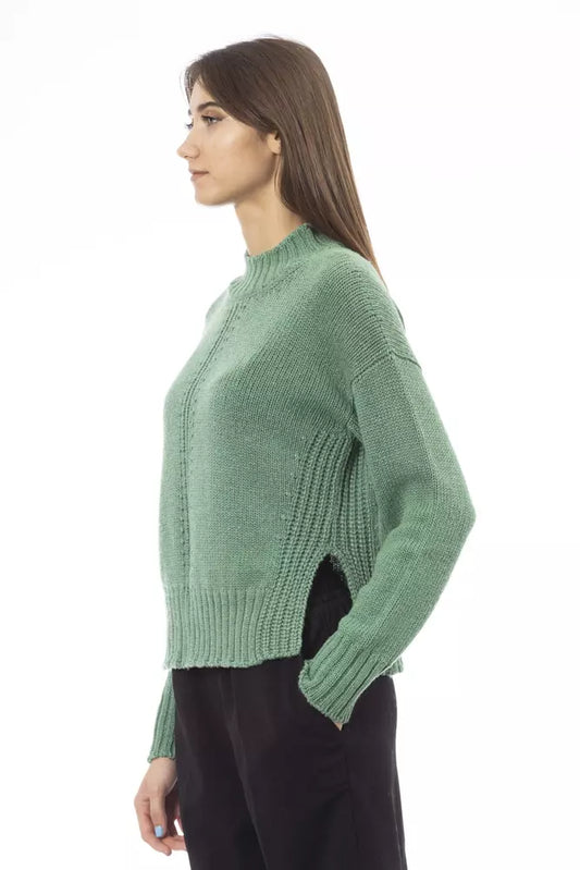 Alpha Studio Green Wool Women Sweater