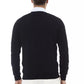 Alpha Studio Black Wool Men Sweater