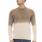 Alpha Studio Beige Alpaca Men Sweater