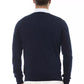 Alpha Studio Blue Wool Men Sweater