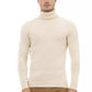 Alpha Studio Beige Alpaca Men Sweater