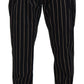 Dolce & Gabbana Elegant Striped Chino Tapered Pants