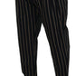 Dolce & Gabbana Elegant Striped Chino Tapered Pants