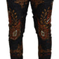 Dolce & Gabbana Baroque Crown Silk Sweatpants